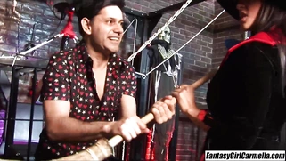 Carmella Bing and Lucy share dick in threeway, banged ass