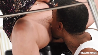 Alice Visby got her pussy licked by Mazee The Goat