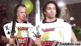 Cindy Behr licks pussy clean after filled with cum