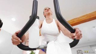 Xander Corvus is jerking on Dee Williams and Ember Snow