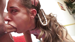 Cassidy Klein gives him a sloppy head that leaves her covered in her own drool