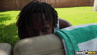 September Reign gets her amazing big tits worshipped by Jay Bangher