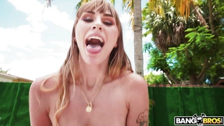 Angel Youngs rides and sucks the big black dick in POV