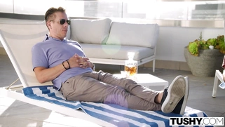 TUSHY Sexy Kenna James cheats & gets DPed at yoga retreat