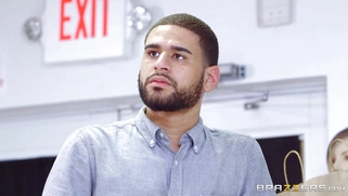 Cali Carter sucking her boss's fat cock at work