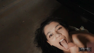 Harley Haze gets fucked and facialed outdoors