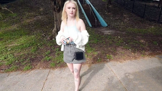Carrie Sage gets picked up outdoors