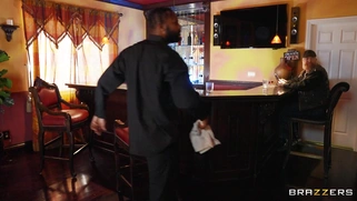 Cherie DeVille is sucking the cock in the bar