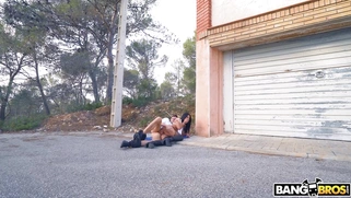 Apolonia Lapiedra gets fucked by Tommy Cabrio outdoors