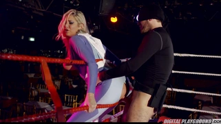 Lexi Lowe's big natural tits bouncing while she gets fucked