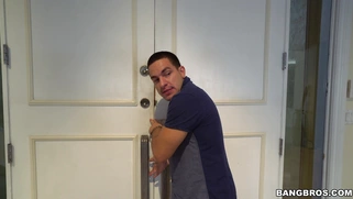 Alyssa Cole's step brother caught her masturbating and started recording her