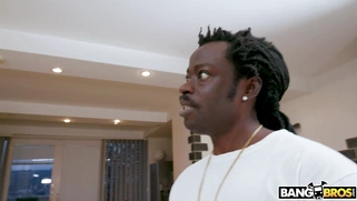 Baby Kxtten is sucking two enormous black dicks