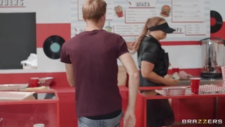 Tori Cummings and Emily Woods are sucking Danny D's giant cock