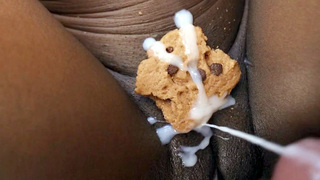 Nicole Kitt gets cumshot on her shaved pussy