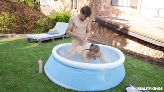 Bonnie Dolce gets fucked doggystyle in the pool