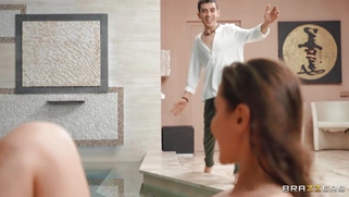 Candy Alexa and Sybil A play lesbo games in front of Jordi