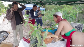 Teen Roxie Sinner gets fucked by Peter Fitzwell standing