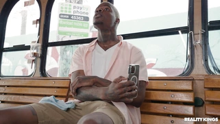 Kira Perez and Ameena Greene play lesbo games in public