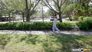 Eden West is getting picked up outdoors