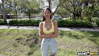 Eden West is getting picked up outdoors