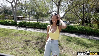 Eden West is getting picked up outdoors