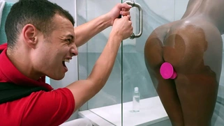 Mila Mars has fun with the dildo in the shower