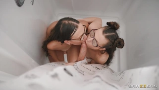 Izzy Lush and Spencer Bradley are sucking cock and licking balls