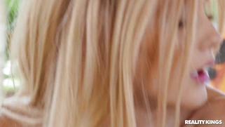 Alicia Williams and Dani Blu play lesbo games outdoors