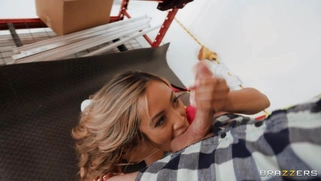 Asian Samantha Lexi is sucking cock and licking balls