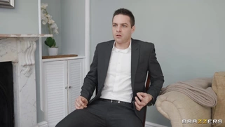 Adreena Winters is sucking Danny D's huge cock in POV