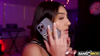 Violet Gems gets her pussy dildoed by Johnny Love,