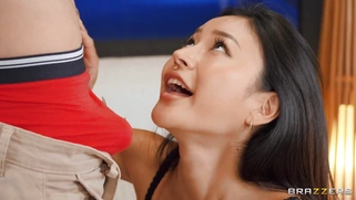 Rae Lil Black shows off her blowjob skills