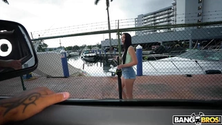 Gianna Ivy is getting picked up outdoors