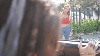 Lolly Dames is spying on Indica Flower sucking cock