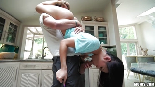 Asian Cindy Starfall sucking cock while getting pussy licked