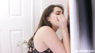 Brunette teen Kylie Quinn gives hand and head jobs