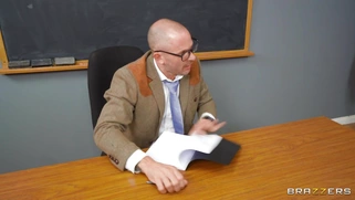 Chloe Surreal is sucking teacher Scott Nails' cock