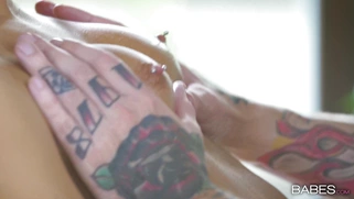 Katrin Tequila in stockings gets assfucked standing