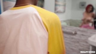 Roxie Sinner is sucking black monster cock