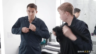 Jayla Page is sucking two cocks in the shower