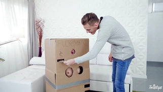 Sandra Wellness is sucking cock through the glory hole