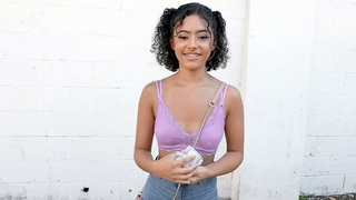 Dani Diaz is getting picked up outdoors