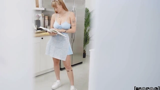 Angel Youngs is sucking huge black cock in POV