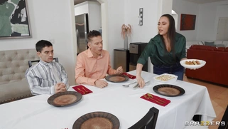 Ryan Reid rides two hard cocks