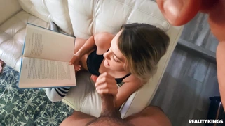 Kenna James is sucking cock in POV