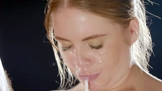 Alessandra Jane gets facialed after blowjob