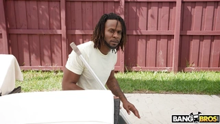 Kailani Kai gets her big natural tits squeezed by Jay Bangher