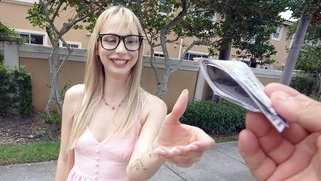 Stella Chiyoki gets picked up outdoors