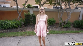 Stella Chiyoki gets picked up outdoors