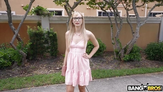 Stella Chiyoki gets picked up outdoors